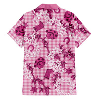 Mokihana Maile Ilima Leis Paniolo Palaka Family Matching Off Shoulder Maxi Dress and Hawaiian Shirt Hawaiian Omaomo Ulaula Spirit LT9 - Polynesian Pride