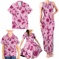 Mokihana Maile Ilima Leis Paniolo Palaka Family Matching Tank Maxi Dress and Hawaiian Shirt Hawaiian Omaomo Ulaula Spirit LT9 - Polynesian Pride