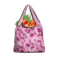 Mokihana Maile Ilima Leis Paniolo Palaka Grocery Bag Hawaiian Omaomo Ulaula Spirit LT9 1-pack One Size Pink - Polynesian Pride