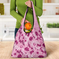 Mokihana Maile Ilima Leis Paniolo Palaka Grocery Bag Hawaiian Omaomo Ulaula Spirit LT9 - Polynesian Pride