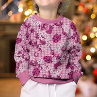 Mokihana Maile Ilima Leis Paniolo Palaka Kid Ugly Christmas Sweater Hawaiian Omaomo Ulaula Spirit LT9 - Polynesian Pride