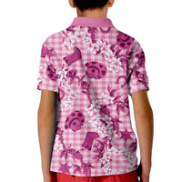 Mokihana Maile Ilima Leis Paniolo Palaka Kid Polo Shirt Hawaiian Omaomo Ulaula Spirit LT9 - Polynesian Pride