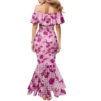 Mokihana Maile Ilima Leis Paniolo Palaka Mermaid Dress Hawaiian Omaomo Ulaula Spirit LT9 - Polynesian Pride
