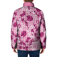 Mokihana Maile Ilima Leis Paniolo Palaka Padded Jacket Hawaiian Omaomo Ulaula Spirit LT9 - Polynesian Pride