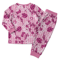 Mokihana Maile Ilima Leis Paniolo Palaka Christmas Pajama Set Hawaiian Omaomo Ulaula Spirit LT9 - Polynesian Pride