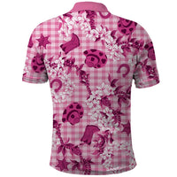 Mokihana Maile Ilima Leis Paniolo Palaka Polo Shirt Hawaiian Omaomo Ulaula Spirit LT9 - Polynesian Pride
