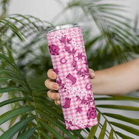 Mokihana Maile Ilima Leis Paniolo Palaka Skinny Tumbler Hawaiian Omaomo Ulaula Spirit LT9 - Polynesian Pride