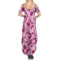 Mokihana Maile Ilima Leis Paniolo Palaka Summer Maxi Dress Hawaiian Omaomo Ulaula Spirit LT9 - Polynesian Pride