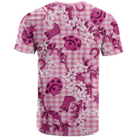 Mokihana Maile Ilima Leis Paniolo Palaka T Shirt Hawaiian Omaomo Ulaula Spirit LT9 - Polynesian Pride