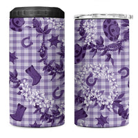 Mokihana Maile Ilima Leis Paniolo Palaka 4 in 1 Can Cooler Tumbler Hawaiian Poni Spirit LT9 One Size: 16 oz Purple - Polynesian Pride