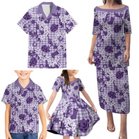 Mokihana Maile Ilima Leis Paniolo Palaka Family Matching Puletasi and Hawaiian Shirt Hawaiian Poni Spirit LT9 - Polynesian Pride