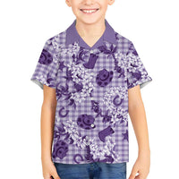 Mokihana Maile Ilima Leis Paniolo Palaka Family Matching Puletasi and Hawaiian Shirt Hawaiian Poni Spirit LT9 - Polynesian Pride