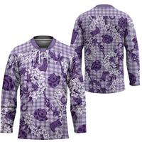 Mokihana Maile Ilima Leis Paniolo Palaka Hockey Jersey Hawaiian Poni Spirit LT9 - Polynesian Pride