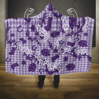 Mokihana Maile Ilima Leis Paniolo Palaka Hooded Blanket Hawaiian Poni Spirit LT9 - Polynesian Pride