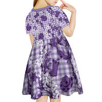 Mokihana Maile Ilima Leis Paniolo Palaka Kid Short Sleeve Dress Hawaiian Poni Spirit LT9 - Polynesian Pride