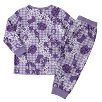 Mokihana Maile Ilima Leis Paniolo Palaka Christmas Pajama Set Hawaiian Poni Spirit LT9 - Polynesian Pride