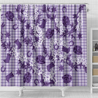 Mokihana Maile Ilima Leis Paniolo Palaka Shower Curtain Hawaiian Poni Spirit LT9 - Polynesian Pride