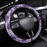 Mokihana Maile Ilima Leis Paniolo Palaka Steering Wheel Cover Hawaiian Poni Spirit LT9 Universal Fit Purple - Polynesian Pride