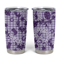 Mokihana Maile Ilima Leis Paniolo Palaka Tumbler Cup Hawaiian Poni Spirit LT9 Purple - Polynesian Pride