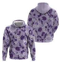 Mokihana Maile Ilima Leis Paniolo Palaka Zip Hoodie Hawaiian Poni Spirit LT9 - Polynesian Pride