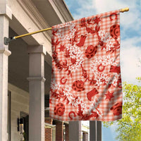 Mokihana Maile Ilima Leis Paniolo Palaka Garden Flag Hawaiian Ulaula Spirit LT9 House Flag Red - Polynesian Pride