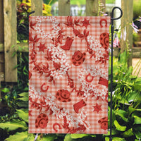 Mokihana Maile Ilima Leis Paniolo Palaka Garden Flag Hawaiian Ulaula Spirit LT9 Garden Flag Red - Polynesian Pride
