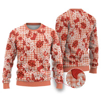 Mokihana Maile Ilima Leis Paniolo Palaka Ugly Christmas Sweater Hawaiian Ulaula Spirit LT9 Red - Polynesian Pride