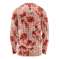 Mokihana Maile Ilima Leis Paniolo Palaka Long Sleeve Shirt Hawaiian Ulaula Spirit LT9 - Polynesian Pride