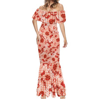 Mokihana Maile Ilima Leis Paniolo Palaka Mermaid Dress Hawaiian Ulaula Spirit LT9 - Polynesian Pride