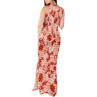 Mokihana Maile Ilima Leis Paniolo Palaka Tank Maxi Dress Hawaiian Ulaula Spirit LT9 - Polynesian Pride