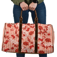 Mokihana Maile Ilima Leis Paniolo Palaka Travel Bag Hawaiian Ulaula Spirit LT9 Red - Polynesian Pride