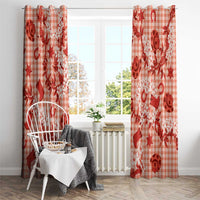 Mokihana Maile Ilima Leis Paniolo Palaka Window Curtain Hawaiian Ulaula Spirit - Polynesian Pride