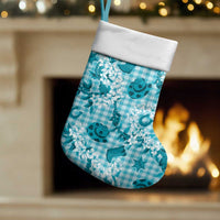 Mokihana Maile Ilima Leis Paniolo Palaka Christmas Stocking Hawaiian Polu Opa Spirit LT9 Set of 2 Turquoise - Polynesian Pride