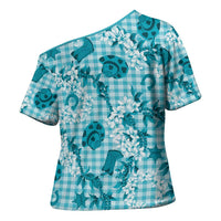 Mokihana Maile Ilima Leis Paniolo Palaka Cross Shoulder Shirt Hawaiian Polu Opa Spirit LT9 - Polynesian Pride