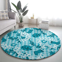 Mokihana Maile Ilima Leis Paniolo Palaka Round Carpet Hawaiian Polu Opa Spirit LT9 - Polynesian Pride