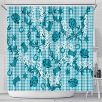 Mokihana Maile Ilima Leis Paniolo Palaka Shower Curtain Hawaiian Polu Opa Spirit LT9 - Polynesian Pride