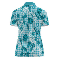 Mokihana Maile Ilima Leis Paniolo Palaka Women Polo Shirt Hawaiian Polu Opa Spirit LT9 - Polynesian Pride