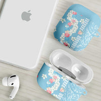 Blue Hawaii Anthurium Plumeria Lei AirPods Case