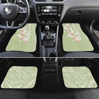 Leaf Green Hawaii Anthurium Plumeria Lei Car Mats