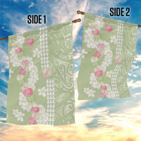 Leaf Green Hawaii Anthurium Plumeria Lei Garden Flag