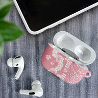 Soft Pink Hawaii Anthurium Plumeria Lei AirPods Case