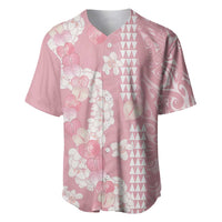 Soft Pink Hawaii Anthurium Plumeria Lei Baseball Jersey