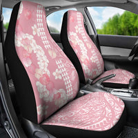Soft Pink Hawaii Anthurium Plumeria Lei Car Seat Cover
