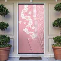 Soft Pink Hawaii Anthurium Plumeria Lei Door Cover