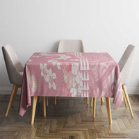 Soft Pink Hawaii Anthurium Plumeria Lei Tablecloth