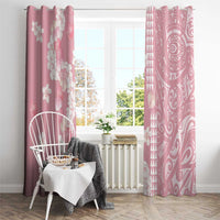 Soft Pink Hawaii Anthurium Plumeria Lei Window Curtain