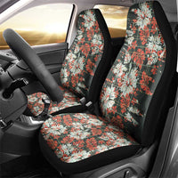 Hawaii Tartan With Hibiscus Car Seat Cover Polynesian Pattern Vintage