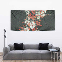 Hawaii Tartan With Hibiscus Tapestry Polynesian Pattern Vintage
