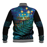 Matariki Te Tau Hou Maori Baseball Jacket New Zealand Silver Fern Night Starry Sky LT9 - Polynesian Pride