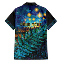 Matariki Te Tau Hou Maori Family Matching Long Sleeve Bodycon Dress and Hawaiian Shirt New Zealand Silver Fern Night Starry Sky LT9 - Polynesian Pride